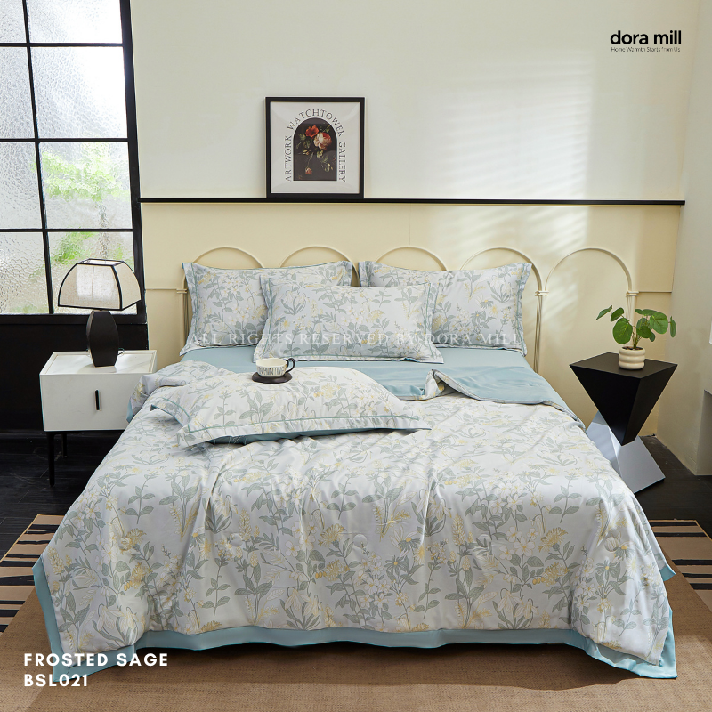Dora Mill Washed Ice Silk Comforter Bedsheet Set - Queen/King #BSL