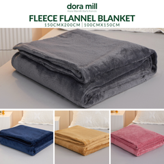 Plain Coral Velvet Fleece Blanket Ultra Soft Warm Throw for Bed or Sofa DORA MILL #BXC