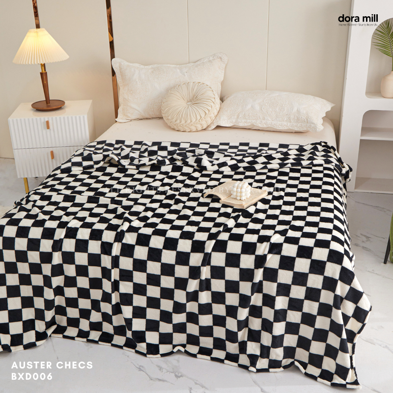 Plain Coral Velvet Fleece Blanket Ultra Soft Warm Throw for Bed or Sofa DORA MILL #BXC