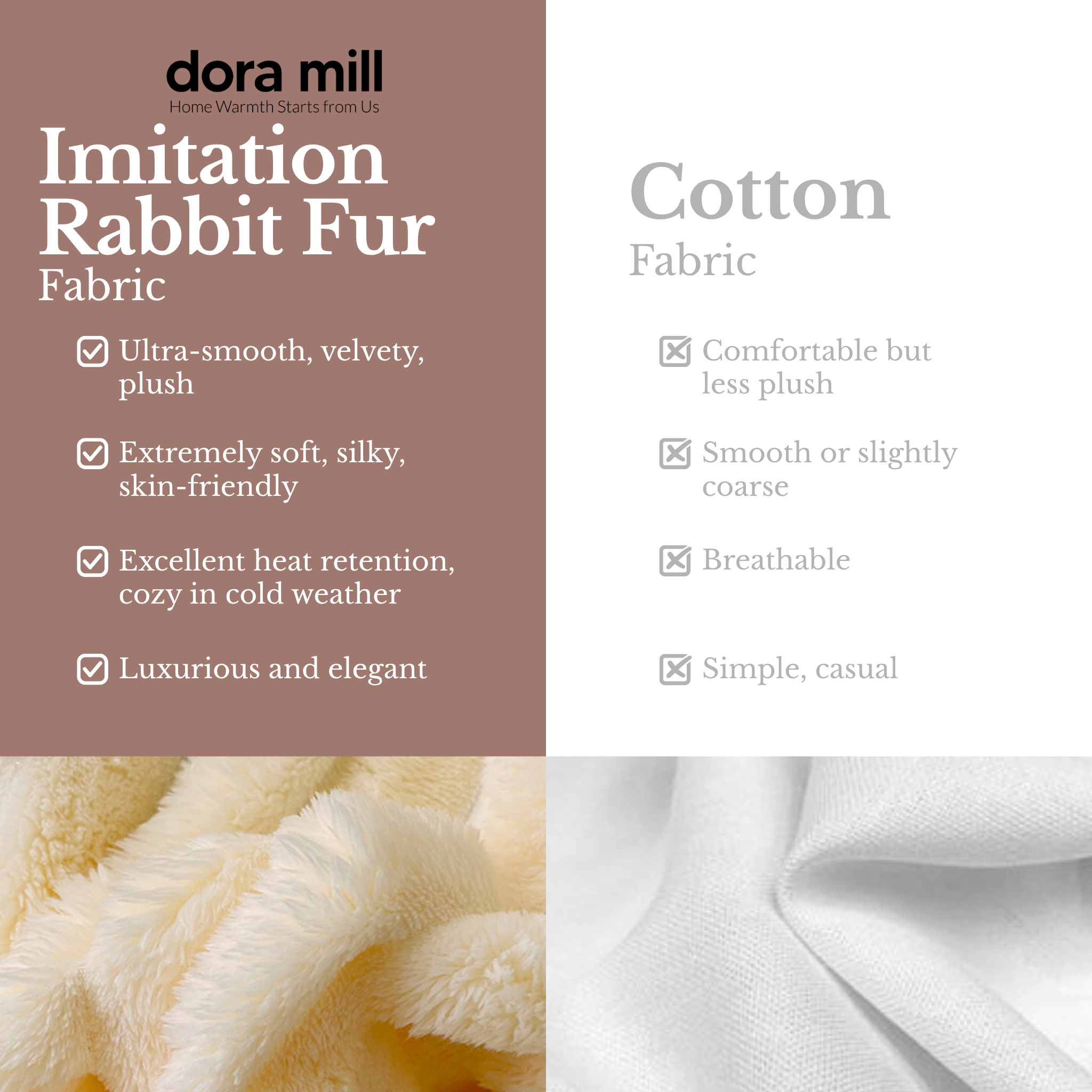 Dora Mill Imitation Rabbit Fur Fabric Blanket / Travel /Sofa Blanket #BXQ