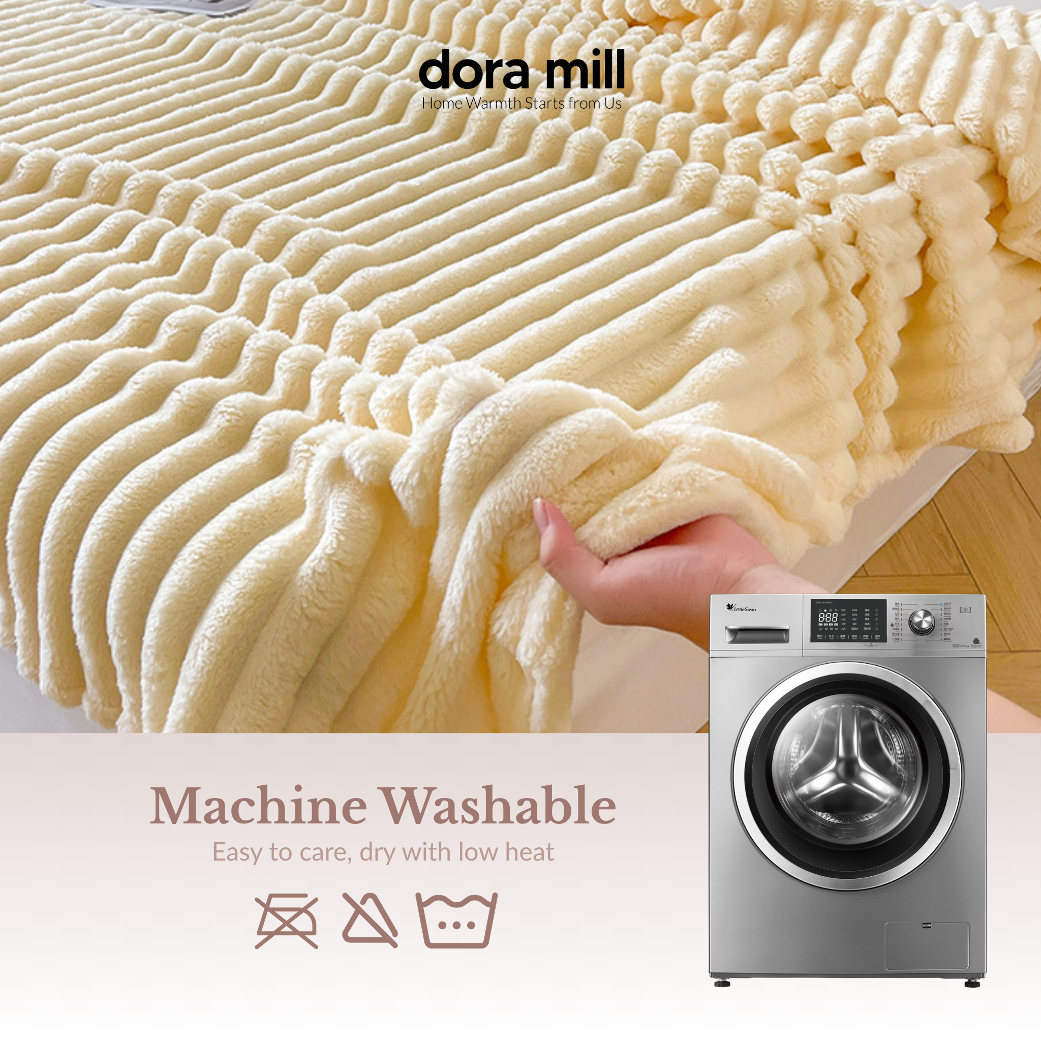 Dora Mill Imitation Rabbit Fur Fabric Blanket / Travel /Sofa Blanket #BXQ