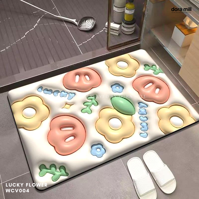 Dora Mil 3D Cartoon Bathroom Non Slip  Diatom Mud Floor Mat/Carpet – Anti Slip & Quick-Dry Comfort Carpet #WCV