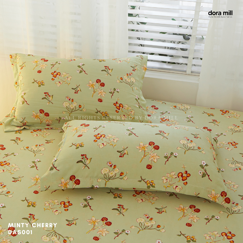 Washed Cotton Linen Pillowcase Bolster Case and Fitted Bedsheet Sold Separately by Dora Mill #DAS