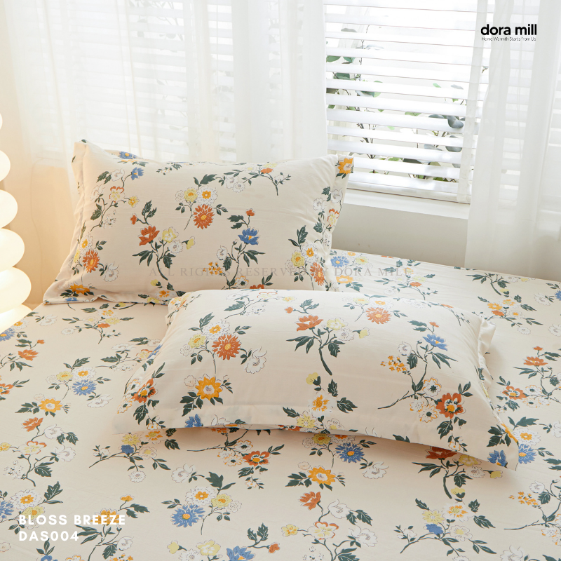 Washed Cotton Linen Pillowcase Bolster Case and Fitted Bedsheet Sold Separately by Dora Mill #DAS