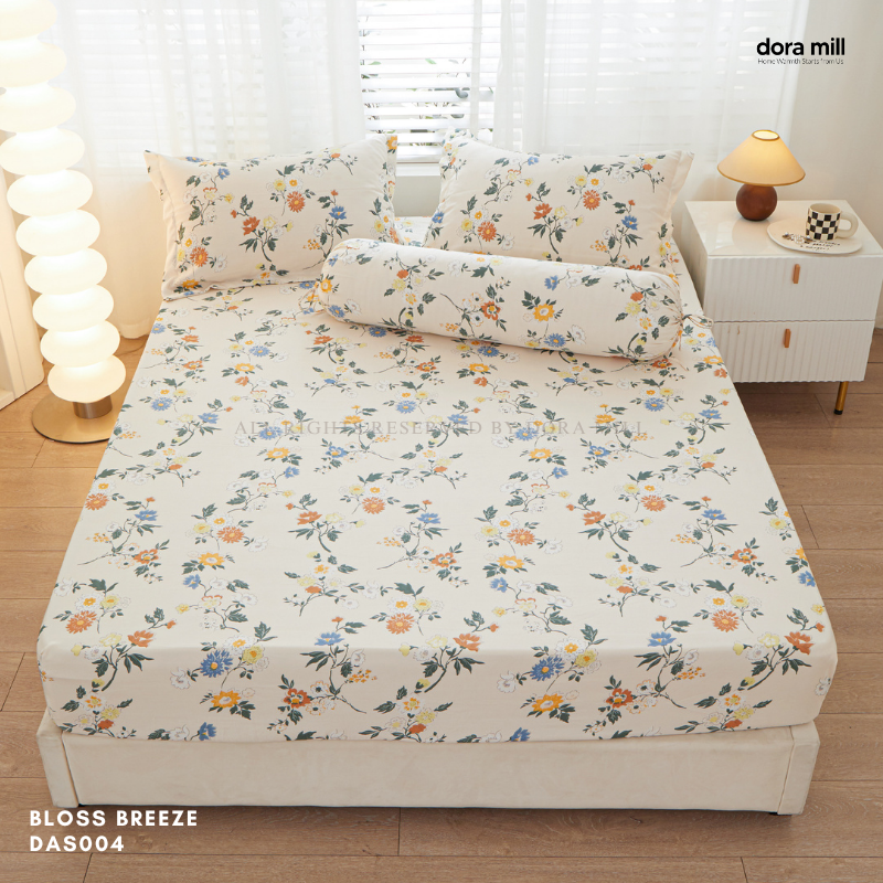 Washed Cotton Linen Pillowcase Bolster Case and Fitted Bedsheet Sold Separately by Dora Mill #DAS