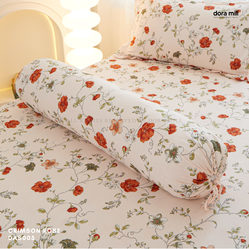 Washed Cotton Linen Pillowcase Bolster Case and Fitted Bedsheet Sold Separately by Dora Mill #DAS