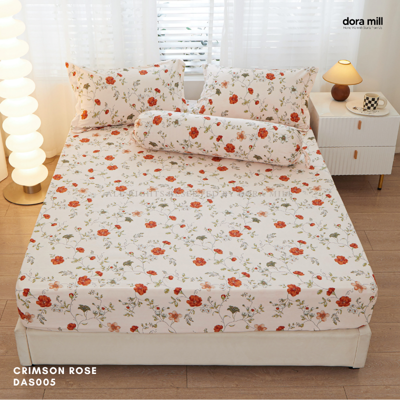 Washed Cotton Linen Pillowcase Bolster Case and Fitted Bedsheet Sold Separately by Dora Mill #DAS