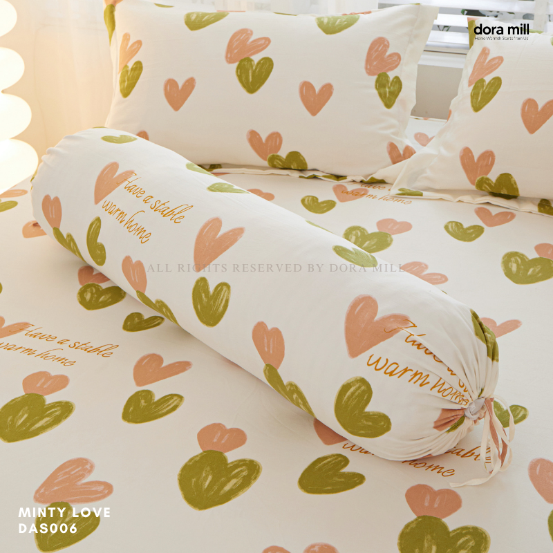 Washed Cotton Linen Pillowcase Bolster Case and Fitted Bedsheet Sold Separately by Dora Mill #DAS