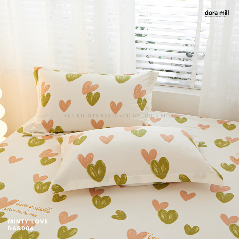 Washed Cotton Linen Pillowcase Bolster Case and Fitted Bedsheet Sold Separately by Dora Mill #DAS