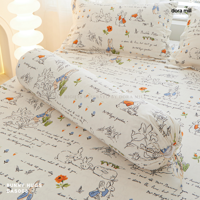 Washed Cotton Linen Pillowcase Bolster Case and Fitted Bedsheet Sold Separately by Dora Mill #DAS