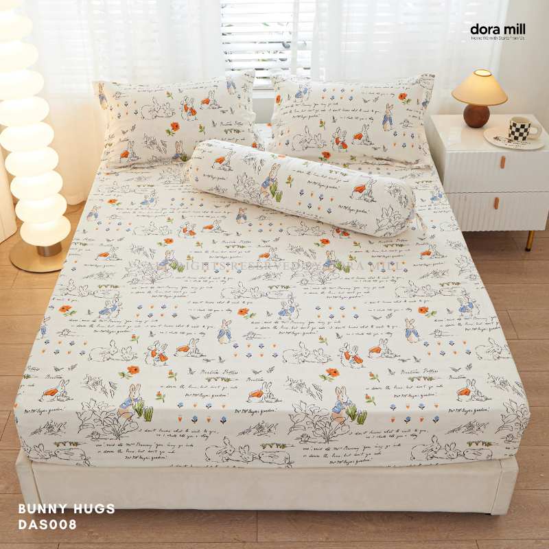 Washed Cotton Linen Pillowcase Bolster Case and Fitted Bedsheet Sold Separately by Dora Mill #DAS