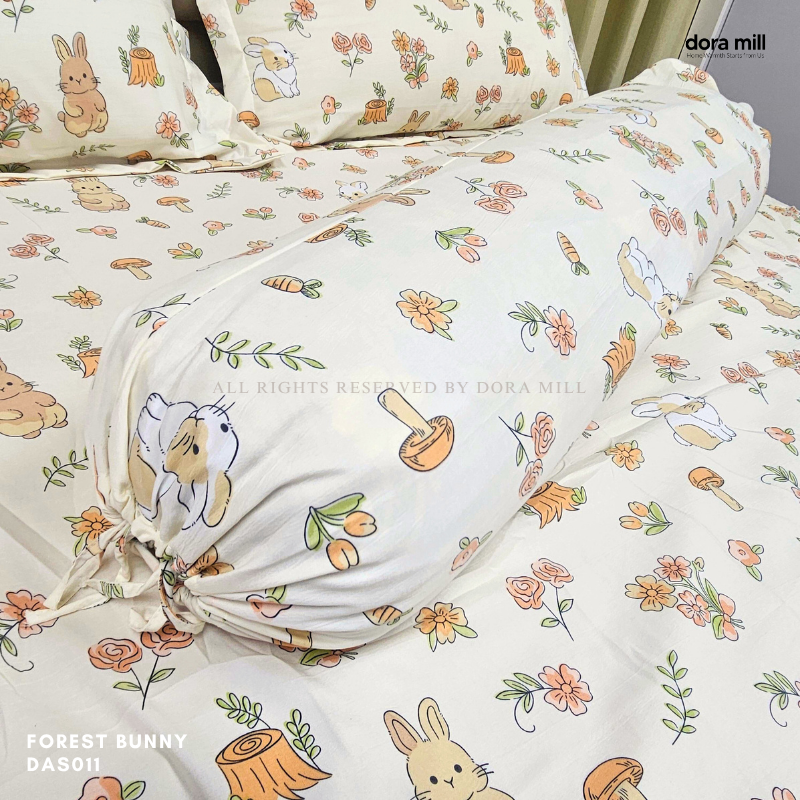 Washed Cotton Linen Pillowcase Bolster Case and Fitted Bedsheet Sold Separately by Dora Mill #DAS