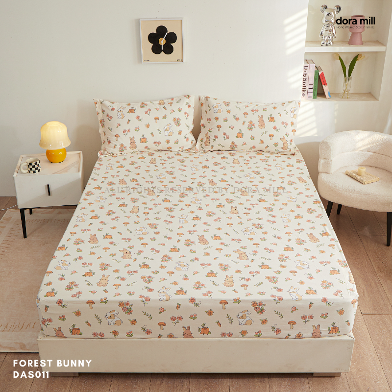 Washed Cotton Linen Pillowcase Bolster Case and Fitted Bedsheet Sold Separately by Dora Mill #DAS