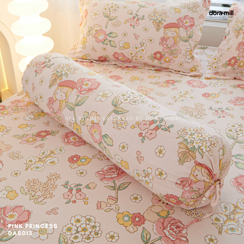 Washed Cotton Linen Pillowcase Bolster Case and Fitted Bedsheet Sold Separately by Dora Mill #DAS