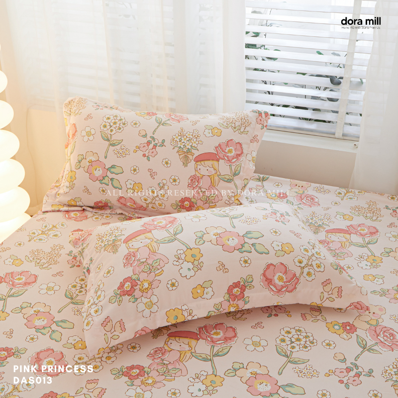 Washed Cotton Linen Pillowcase Bolster Case and Fitted Bedsheet Sold Separately by Dora Mill #DAS