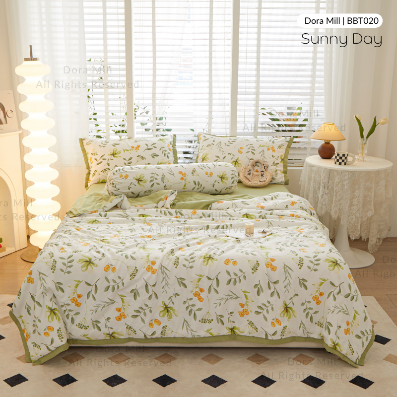 Washed Cotton Linen Summer Comforter 5in1 Bedsheet Set by Dora Mill #BBT