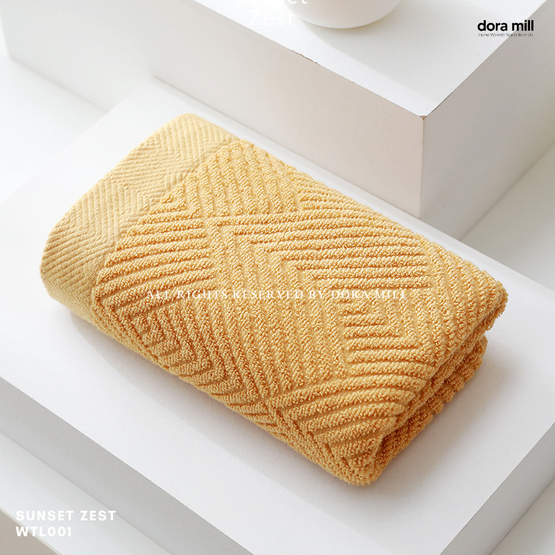 Dora Mill Plain Color Pure Cotton Towel - Bath Towel/Face Towel #WTL