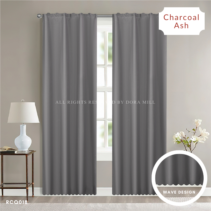 Dora Mill Classic Plain Series Semi Blackout Curtain – 2-in-1 Hook & Rod Use #RCQ