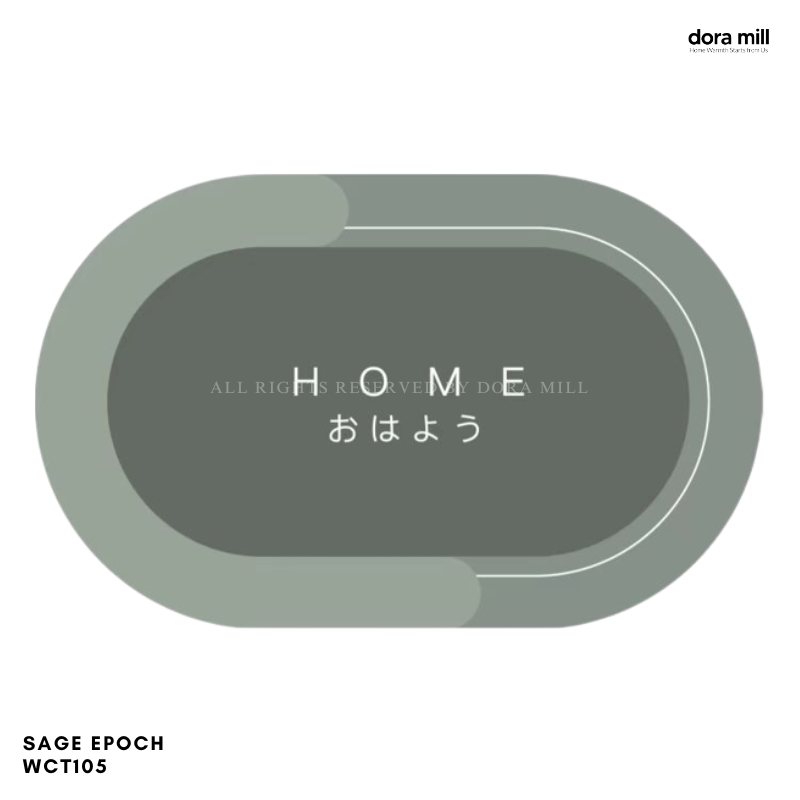 DORAMILL Water Absorbent Anti-Slip Diatom Mud Pad Carpet Floor Mat Non-Slip Kitchen Bathroom Mat WCT