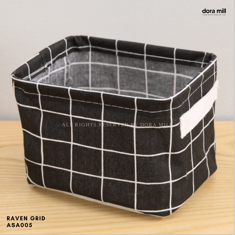 Dora Mill Waterproof  Foldable Laundry Basket / Storage Bag – Linen Cotton Home Organizer Basket #ASB