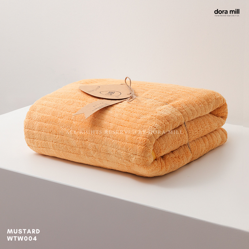 Dora Mill Soft Microfiber Coral Velvet Bath Towel -   Suitable for Children and Adult / Quick Drying & Strong Absorbent #WTW