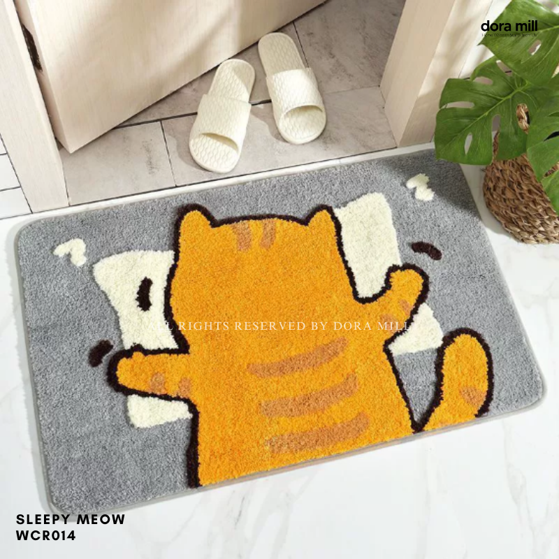 Dora Mill Cartoon Home Decor Imitation Cashmere Floor Mat - Living Room/Bathroom Cartoon Velvet Carpet #WCN