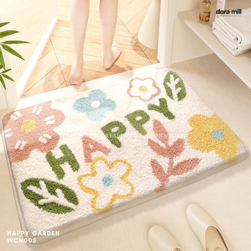 Dora Mill Cartoon Home Decor Imitation Cashmere Floor Mat - Living Room/Bathroom Cartoon Velvet Carpet #WCN