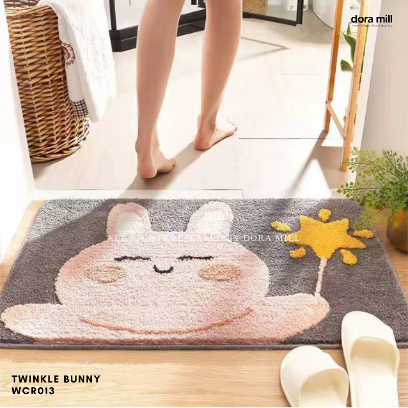 Dora Mill Cartoon Home Decor Imitation Cashmere Floor Mat - Living Room/Bathroom Cartoon Velvet Carpet #WCN