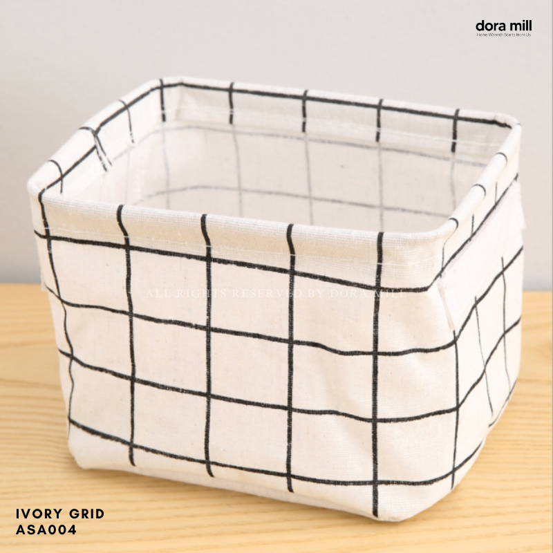Dora Mill Waterproof  Foldable Laundry Basket / Storage Bag – Linen Cotton Home Organizer Basket #ASB