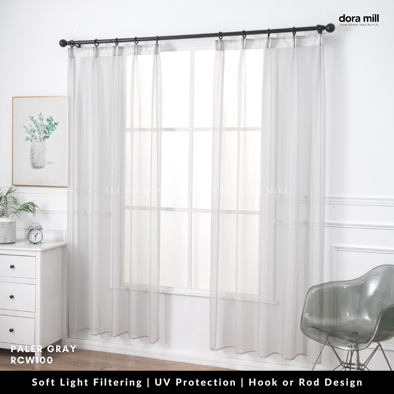 85% Light Blocking Curtains 2in1 Installation with Rod Pocket and Hook Design for Bedroom or Living Room by Dora Mill #RCY
