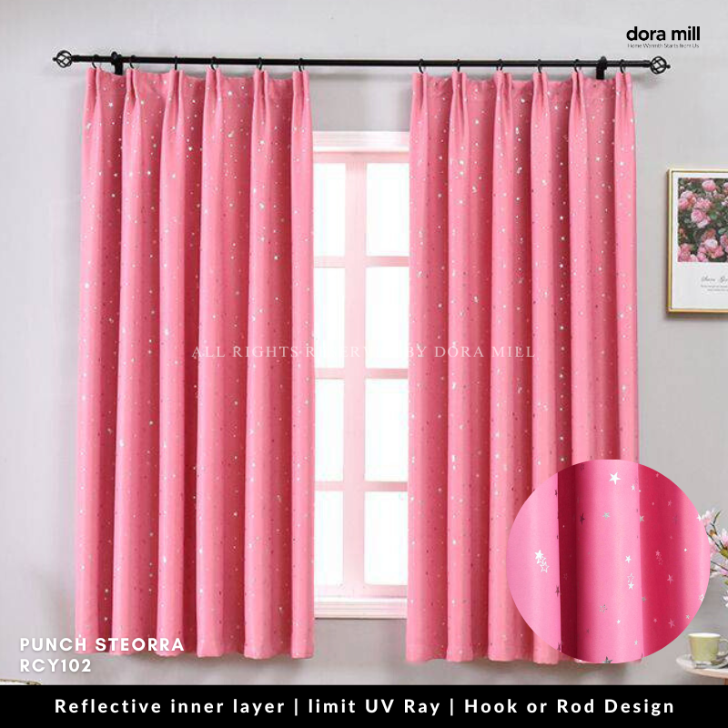 85% Light Blocking Curtains 2in1 Installation with Rod Pocket and Hook Design for Bedroom or Living Room by Dora Mill #RCY