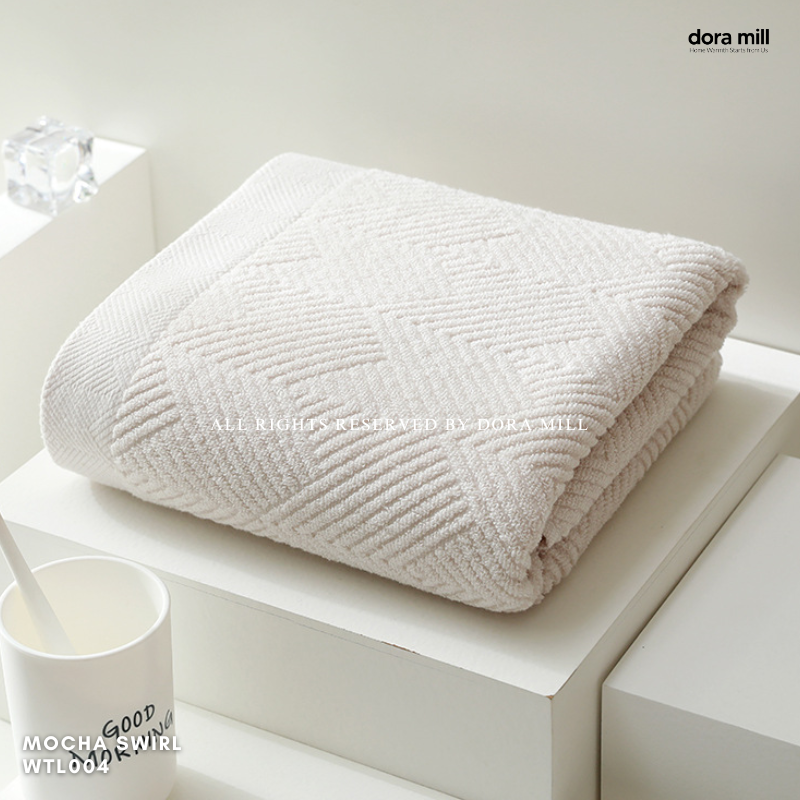 Dora Mill Plain Color Pure Cotton Towel - Bath Towel/Face Towel #WTL