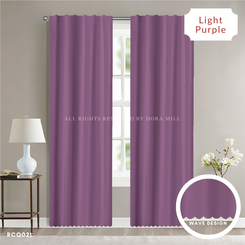 Dora Mill Classic Plain Series Semi Blackout Curtain – 2-in-1 Hook & Rod Use #RCQ