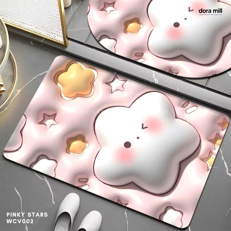 Dora Mil 3D Cartoon Bathroom Non Slip  Diatom Mud Floor Mat/Carpet – Anti Slip & Quick-Dry Comfort Carpet #WCV