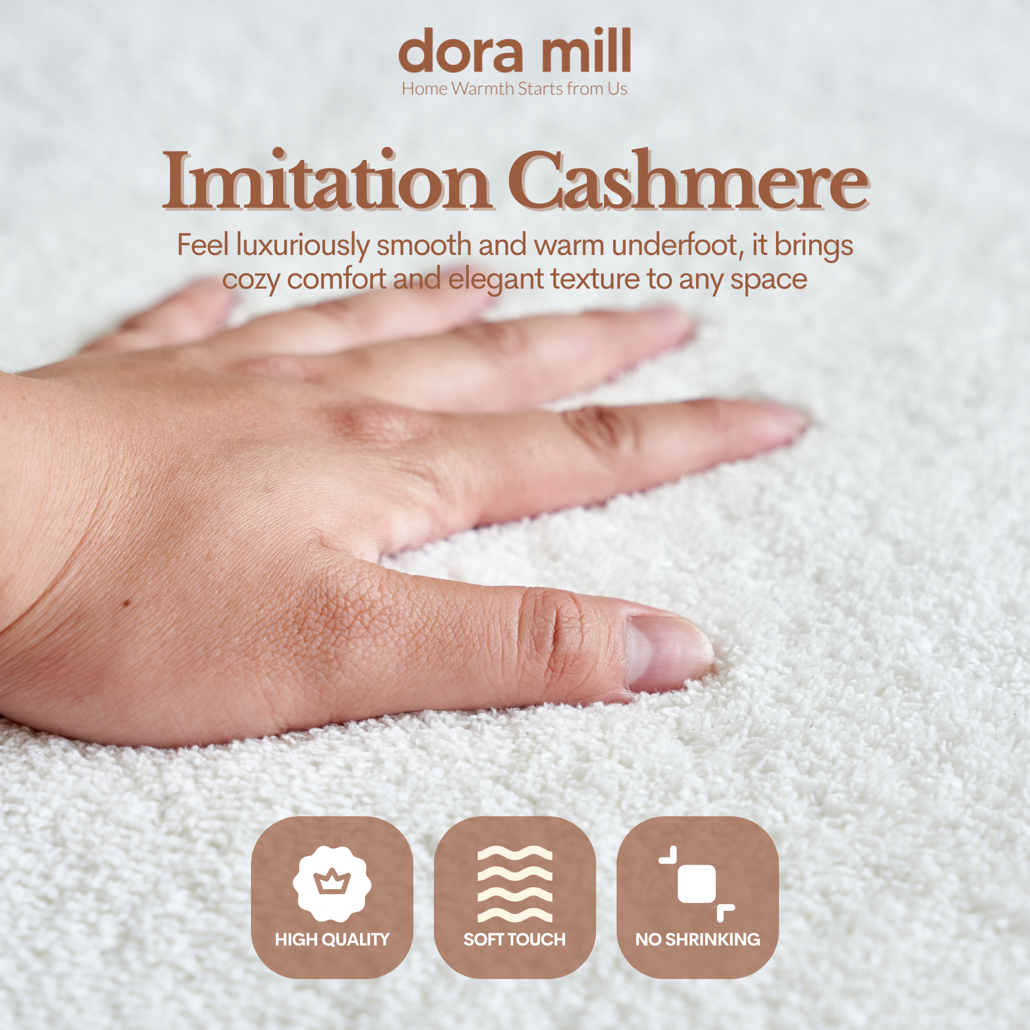 Dora Mill Cartoon Home Decor Imitation Cashmere Floor Mat - Living Room/Bathroom Cartoon Velvet Carpet #WCN