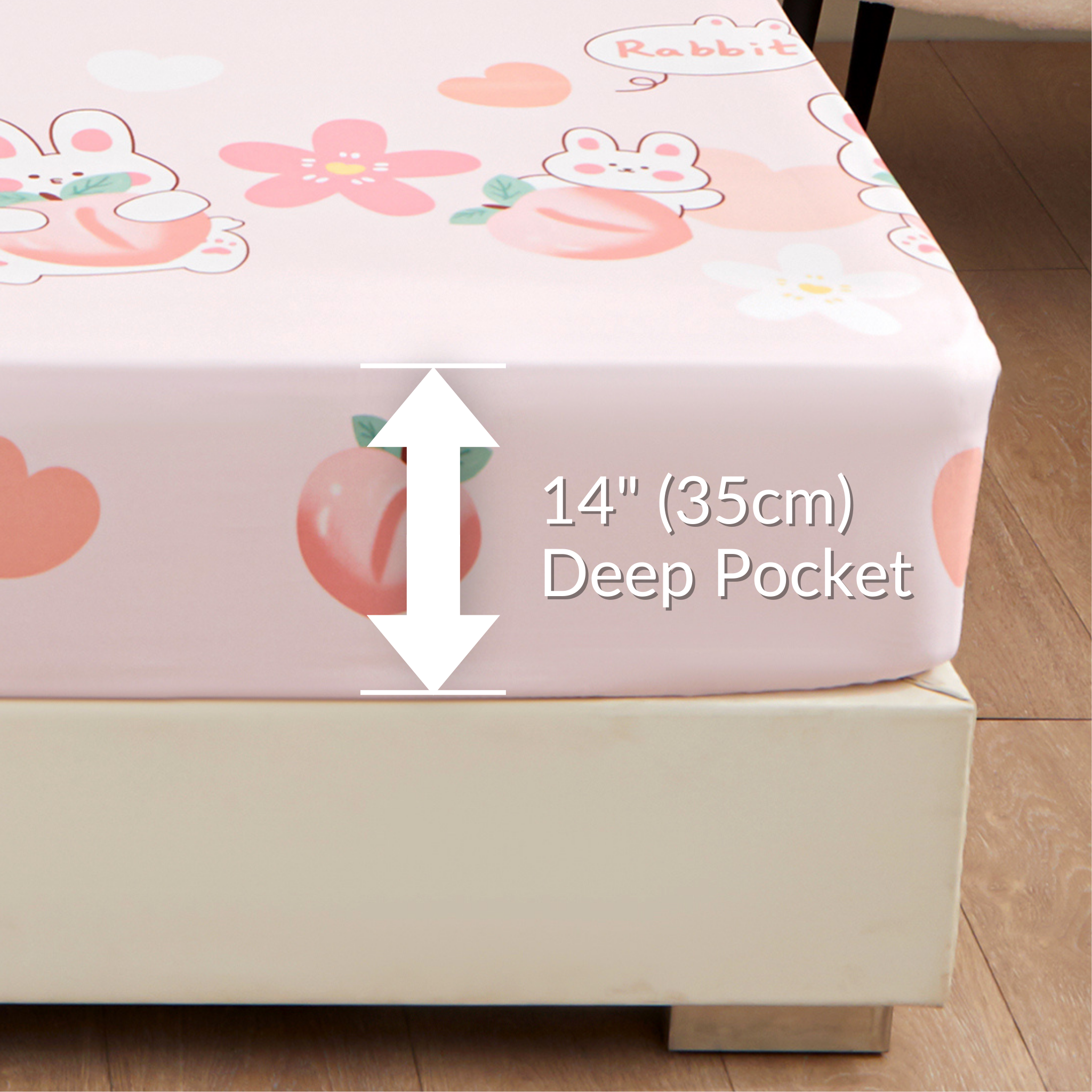 Dora Mill Bunga Series Aloe Cotton Fitted Bedsheet with Pillow & Bolster Case #BBR