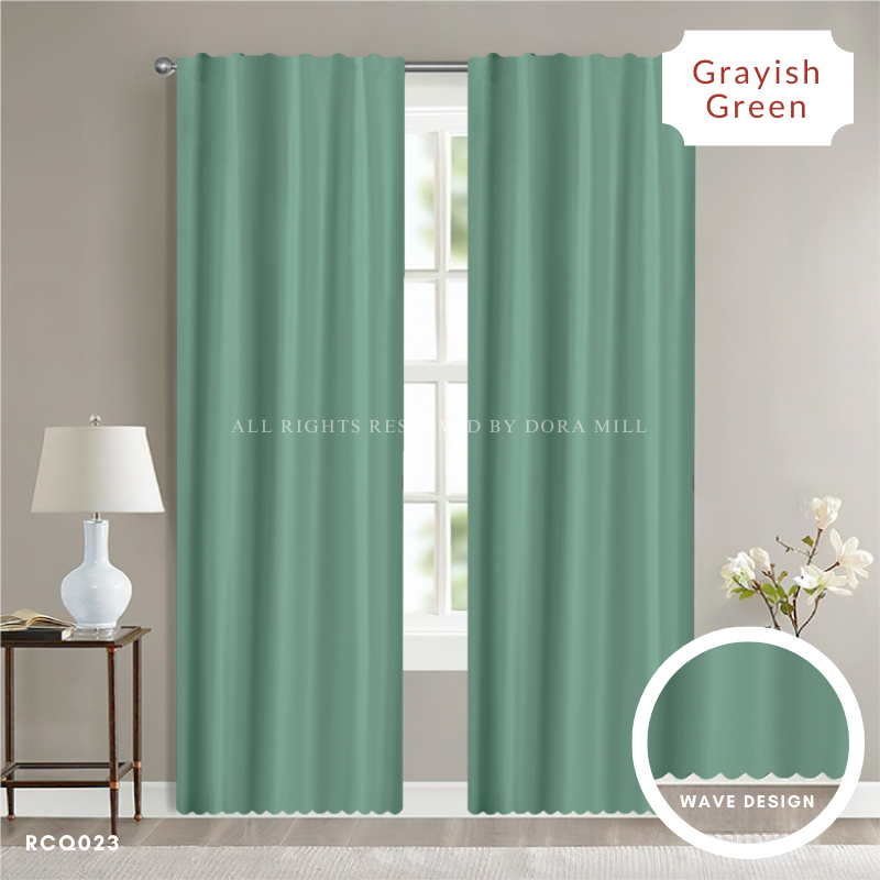 Dora Mill Classic Plain Series Semi Blackout Curtain – 2-in-1 Hook & Rod Use #RCQ