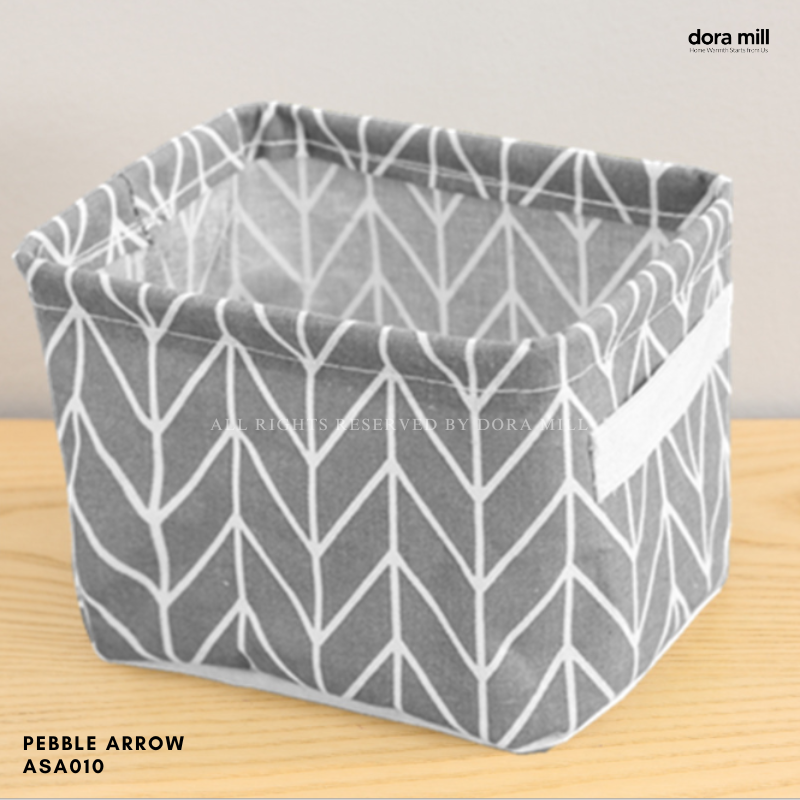 Dora Mill Waterproof Cotton Linen Foldable Storage Box – Desktop Organizer /Sundries Storage Basket #ASA