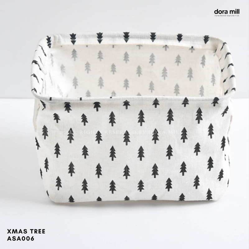 Dora Mill Waterproof Cotton Linen Foldable Storage Box – Desktop Organizer /Sundries Storage Basket #ASA