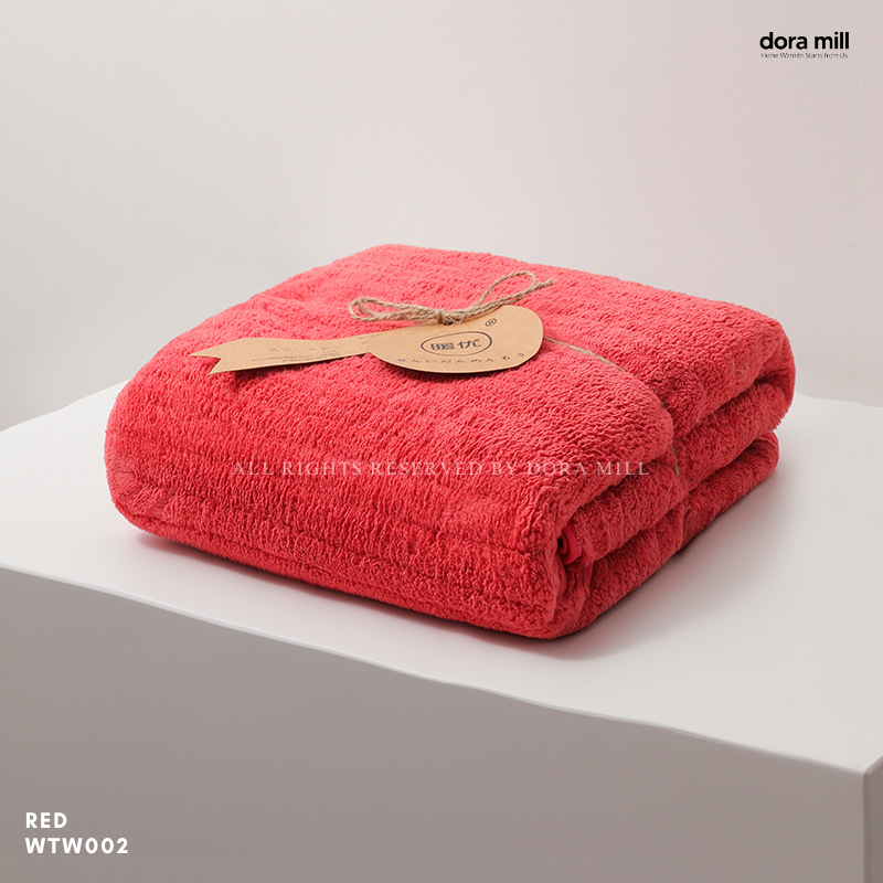Dora Mill Soft Microfiber Coral Velvet Bath Towel -   Suitable for Children and Adult / Quick Drying & Strong Absorbent #WTW