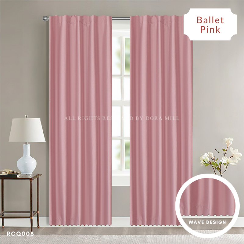 Dora Mill Classic Plain Series Semi Blackout Curtain – 2-in-1 Hook & Rod Use #RCQ