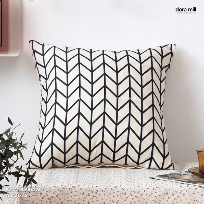 Dora Mill Home Series Linen Cotton Throw Pillow Case – Sofa Cushion Cover #AZC