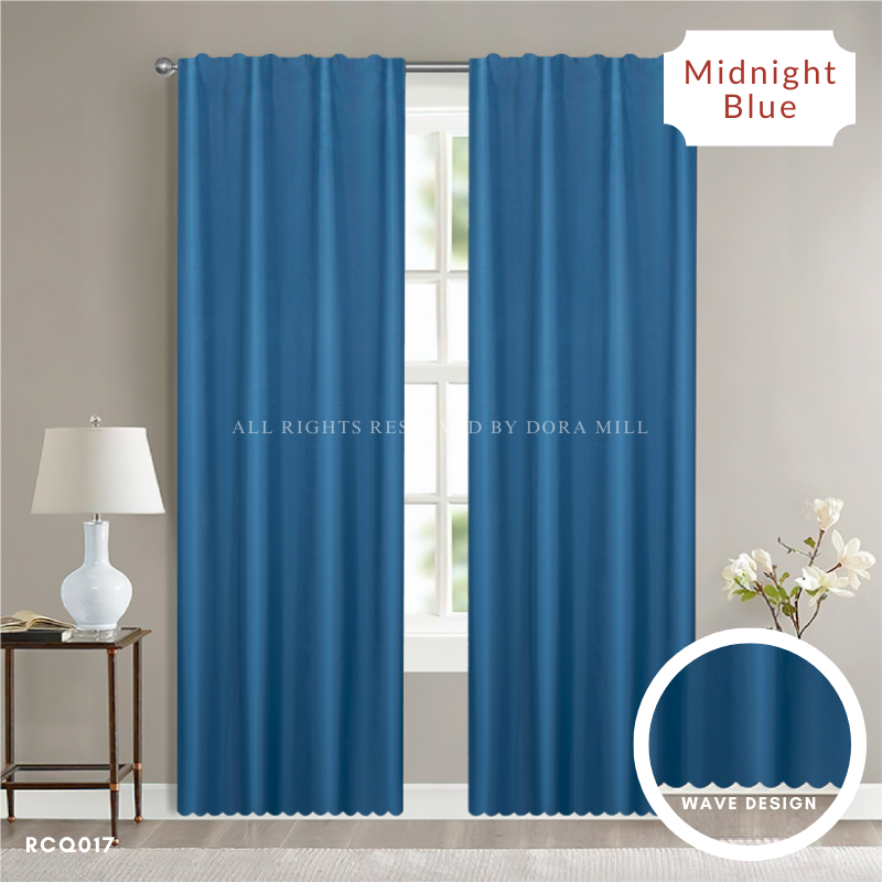 Dora Mill Classic Plain Series Semi Blackout Curtain – 2-in-1 Hook & Rod Use #RCQ