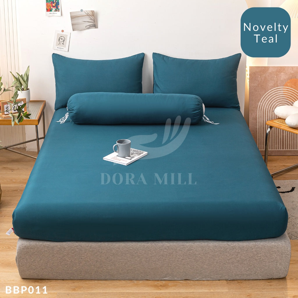 DORAMILL ComfyAir Plain Colour Duvet Cover Comforter Fitted Bedsheet Set #BDP