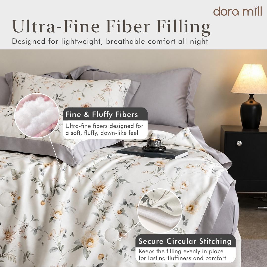 DORAMILL 100% Tencel Lyocell Comforter Fitted Bedsheet Set #BSB