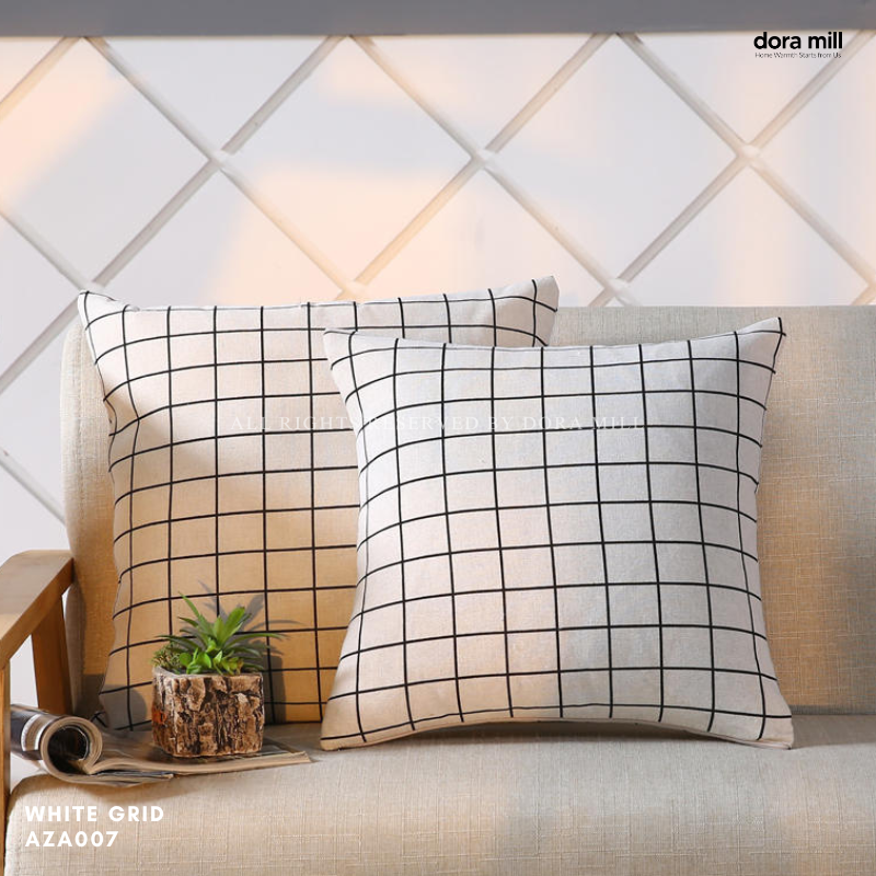 Dora Mill Classic Series Linen Cotton Throw Pillow Case – Sofa Cushion Cover #AZA