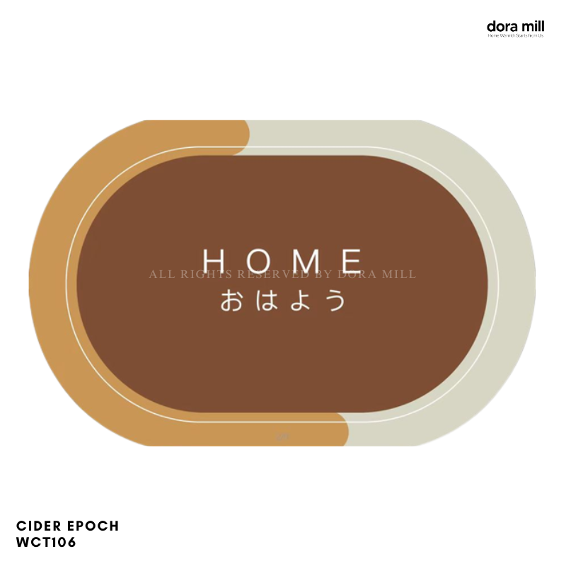 DORAMILL Water Absorbent Anti-Slip Diatom Mud Pad Carpet Floor Mat Non-Slip Kitchen Bathroom Mat WCT