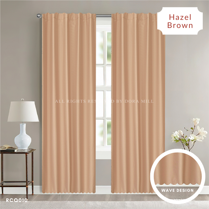 Dora Mill Classic Plain Series Semi Blackout Curtain – 2-in-1 Hook & Rod Use #RCQ