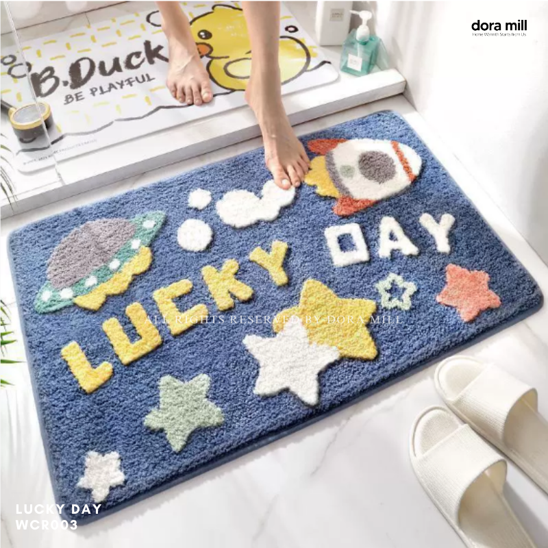 Dora Mill Cartoon Home Decor Imitation Cashmere Floor Mat - Living Room/Bathroom Cartoon Velvet Carpet #WCN