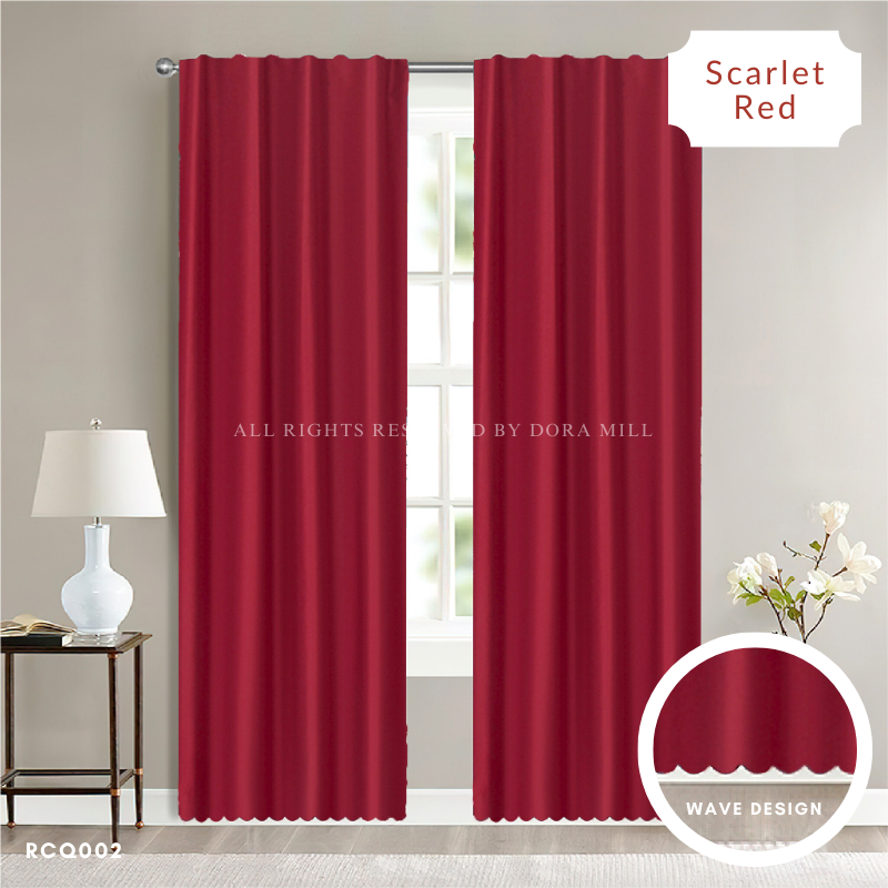 Dora Mill Classic Plain Series Semi Blackout Curtain – 2-in-1 Hook & Rod Use #RCQ